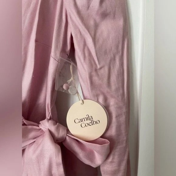 NWT Camila Coelho Alejo Mini Dress in Pink Lemonade - Picture 6 of 9